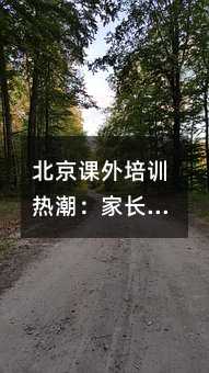 北京课外培训热潮:家长的抉择与孩子的成长
